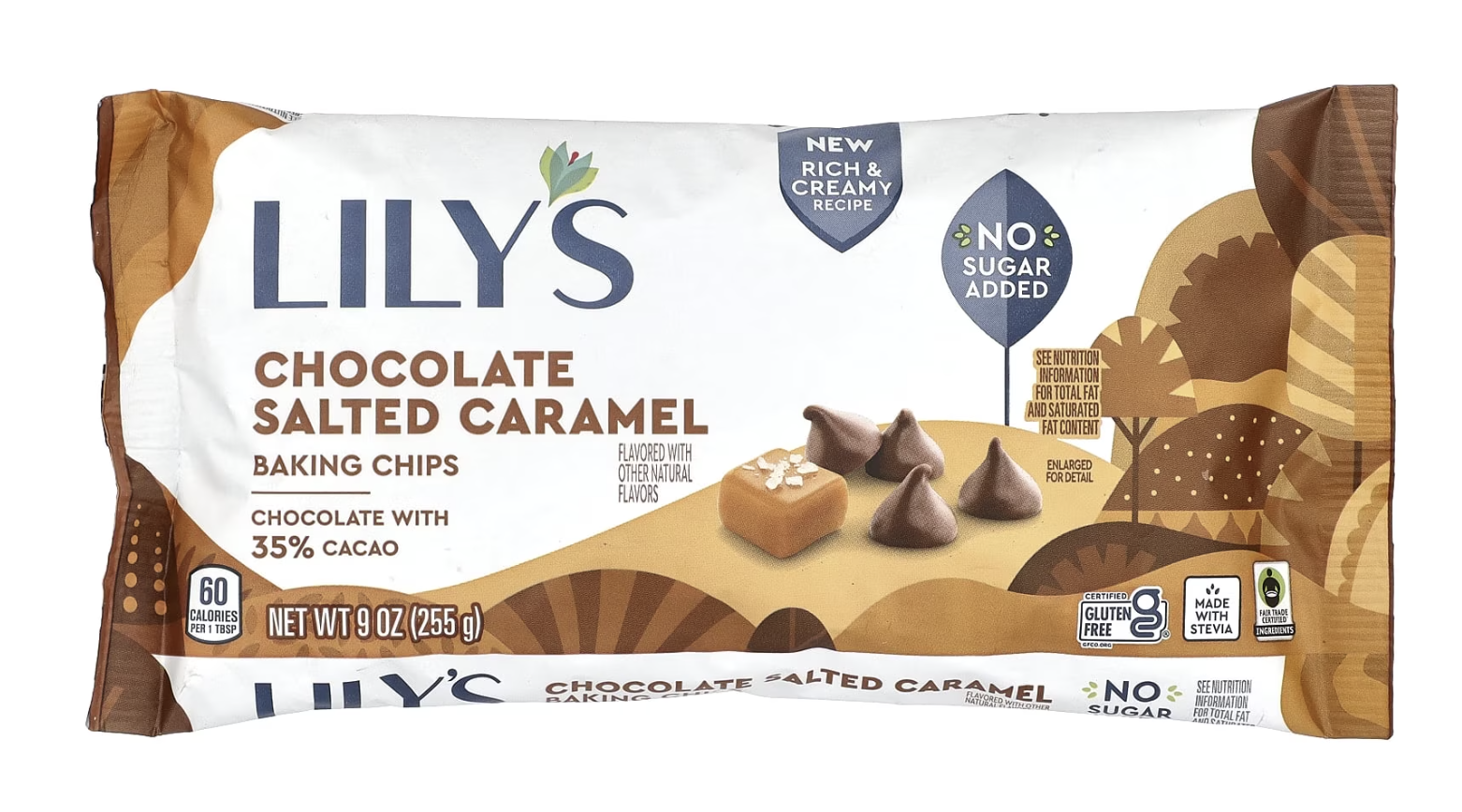 Lily’s Milk Chocolate Salted Caramel Baking Chips, 9 oz