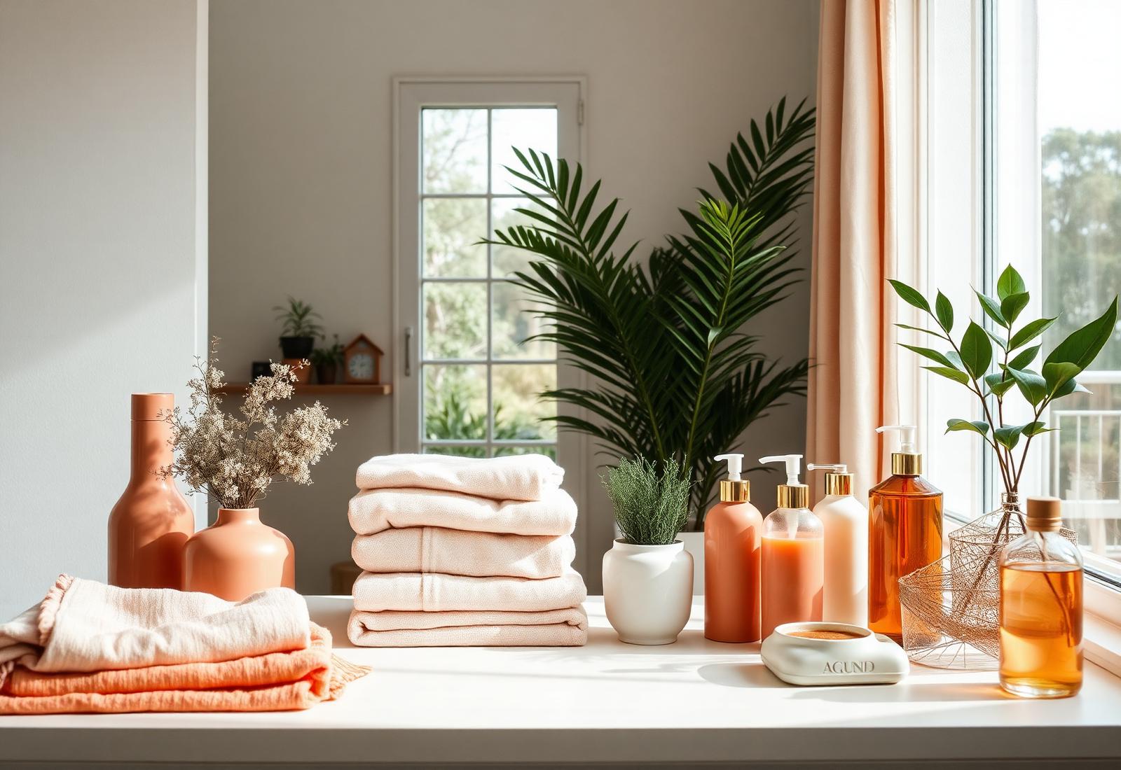 Warm, neutral home setting with everyday household essentials